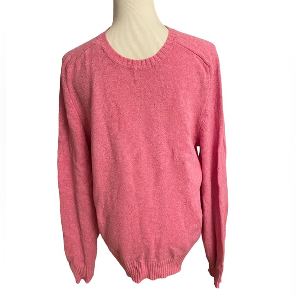 Bonobos 100% Lambswool Crewneck Sweater with Suede Elbow Patches - Picture 1 of 5